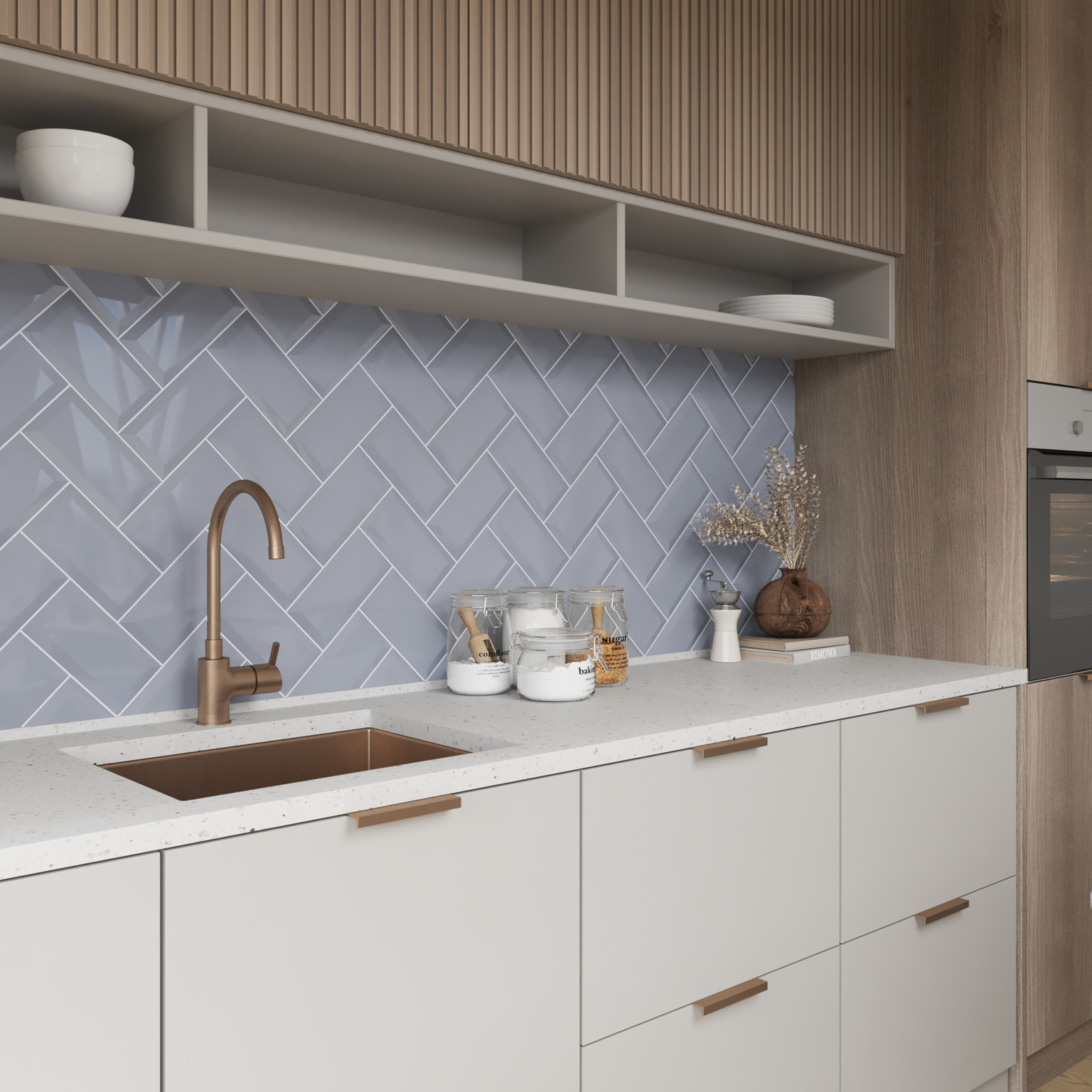 Faianta interior GOODHOME Trentie, antracit, 20 x 10 cm, suprafata 0.8 mp