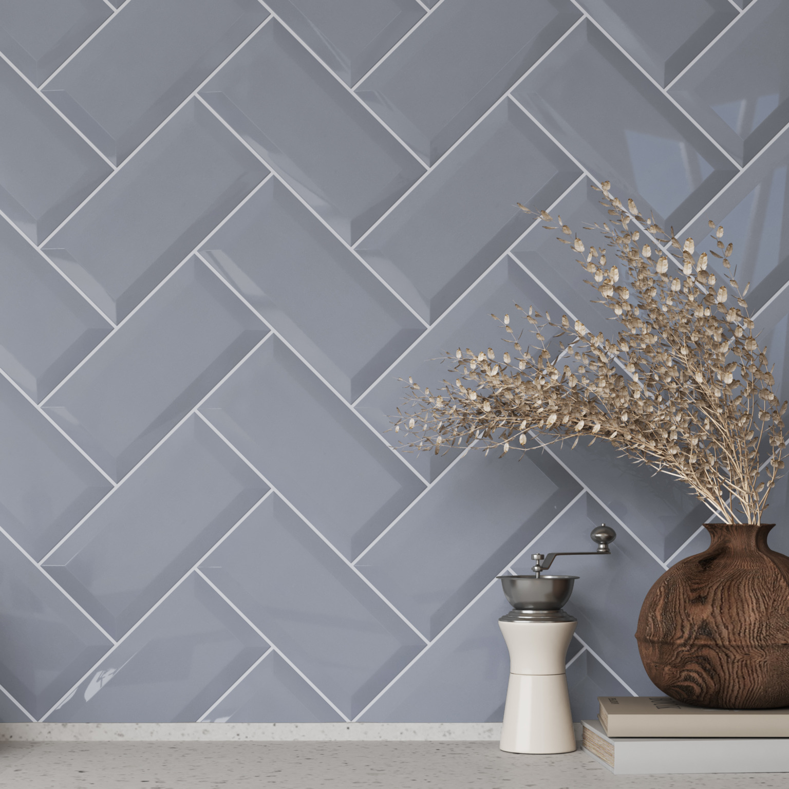 Faianta interior GOODHOME Trentie, antracit, 20 x 10 cm, suprafata 0.8 mp
