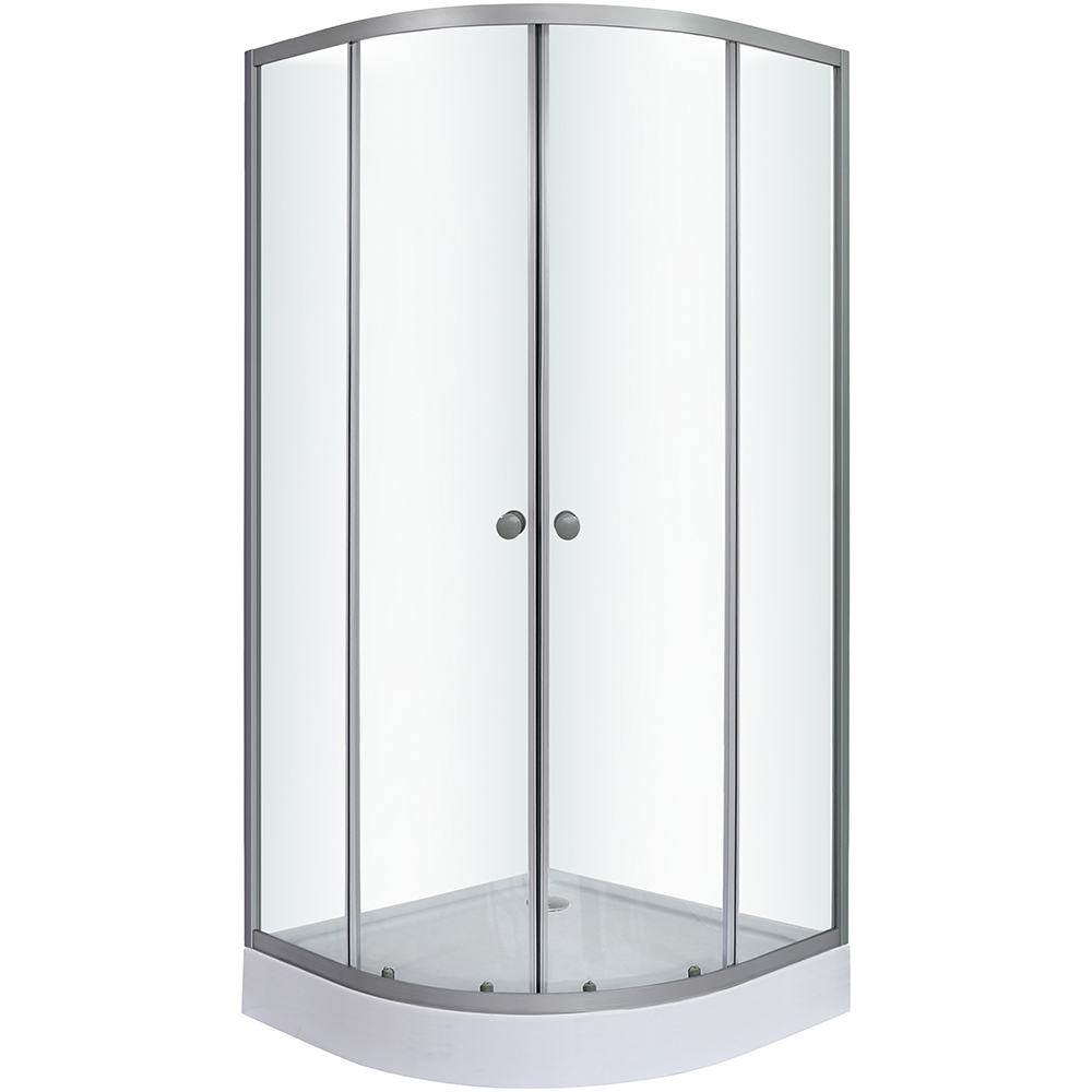 Cabina dus standard Arkell, semirotunda, 80 x 80 x 192 cm, sticla securizata 4mm, profil crom