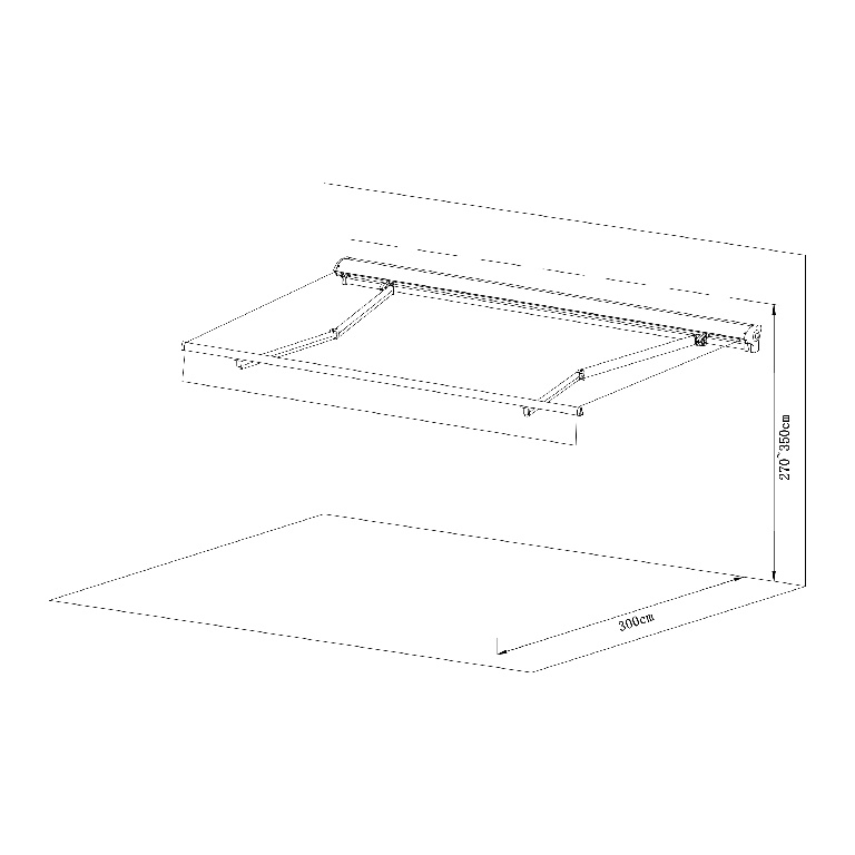 Copertina retractabila KLIKSTROM, aluminiu, 395 x 300 cm, gri antracit