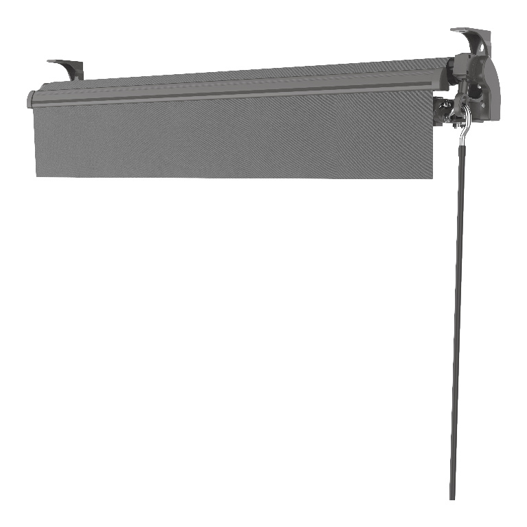Copertina retractabila KLIKSTROM, aluminiu, 292 x 250 cm, gri
