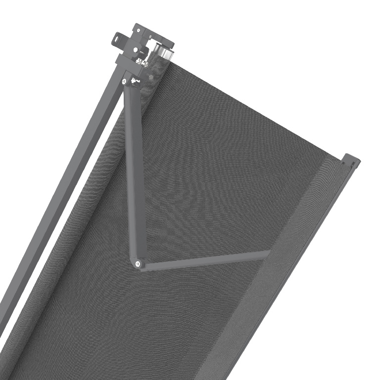 Copertina retractabila KLIKSTROM, aluminiu, 292 x 250 cm, gri