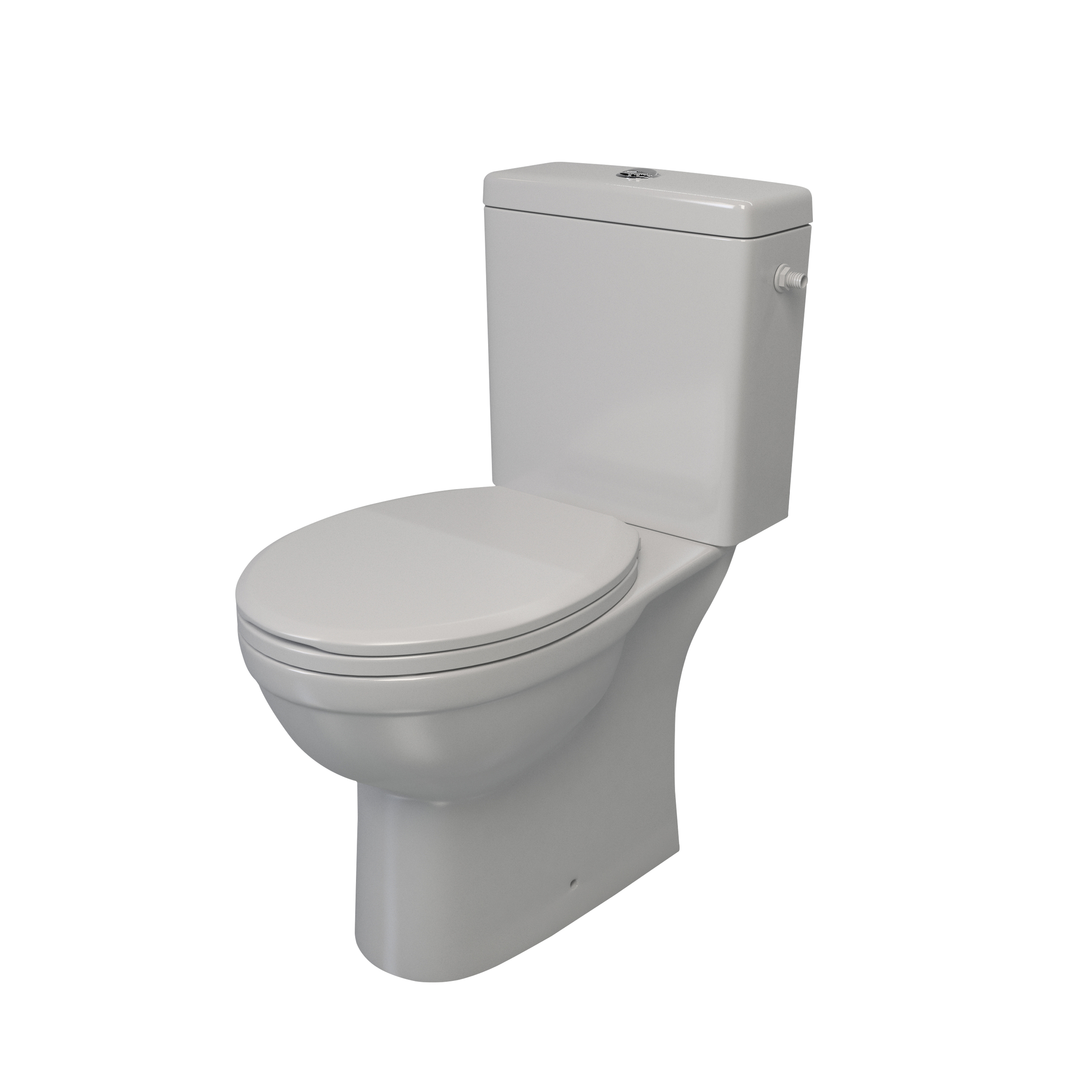 Set vas WC Thasos, portelan, rezervor 6 l, capac SoftClose, alb