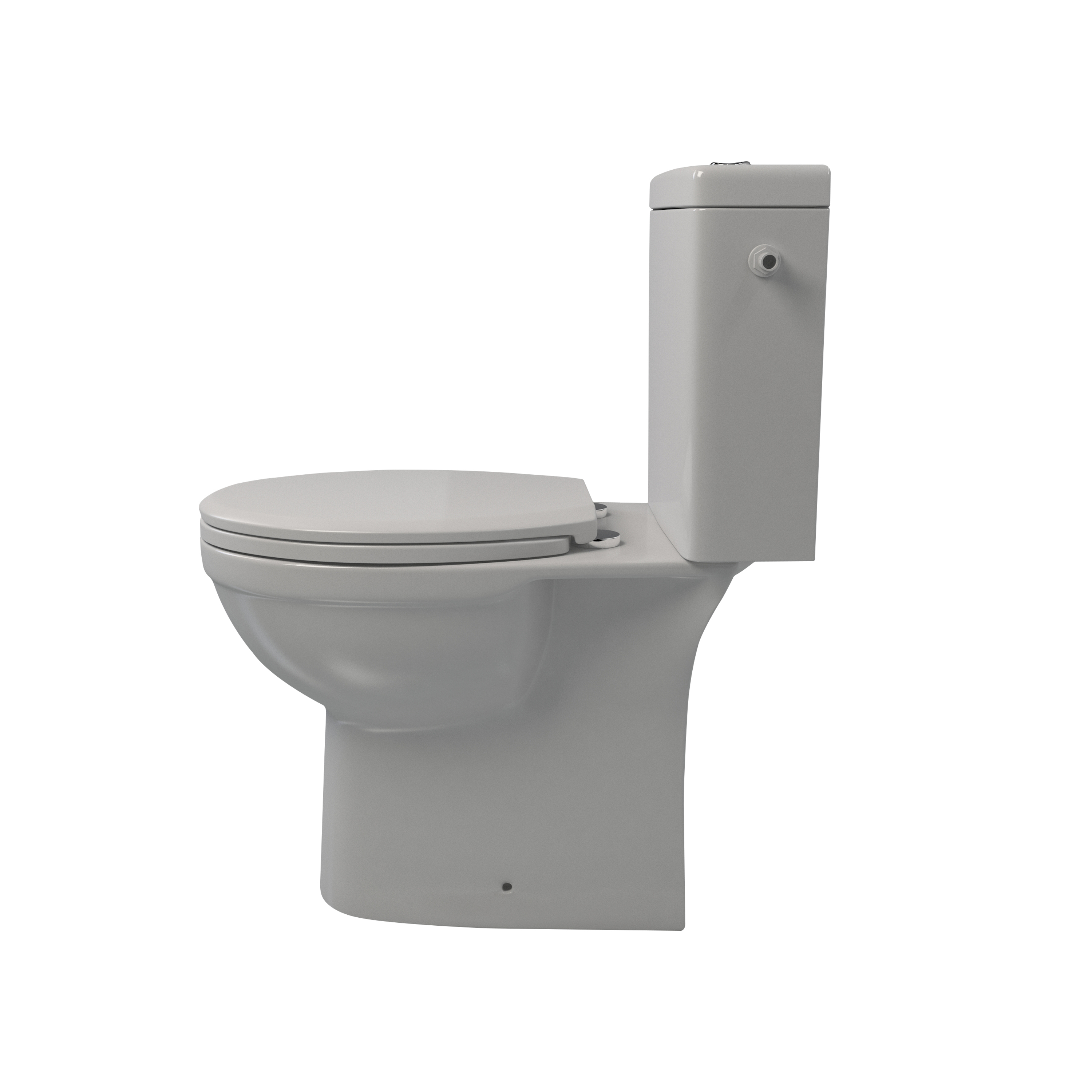 Set vas WC Thasos, portelan, rezervor 6 l, capac SoftClose, alb