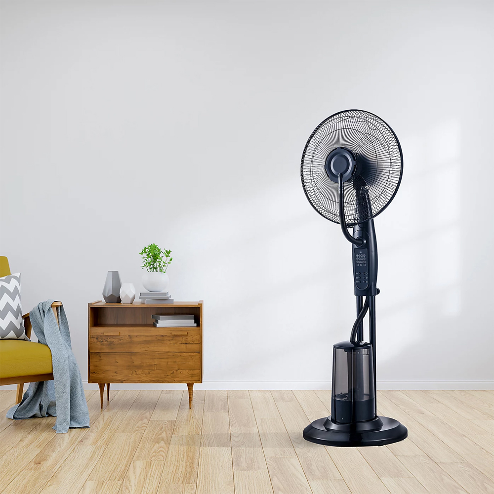 Ventilator cu pulverizare, 3 trepte de viteza, 75W, negru