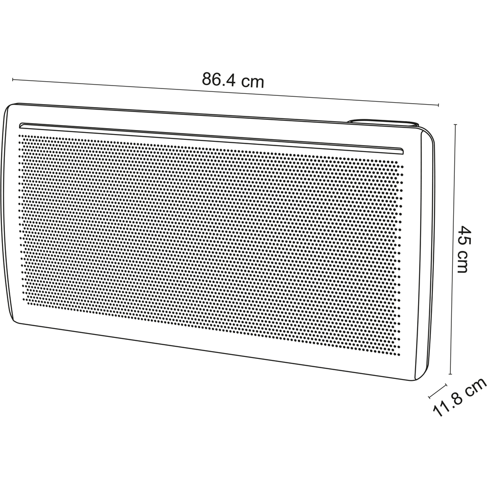 Panou radiant electric de perete GoodHome, 2000W, 4 trepte, alb