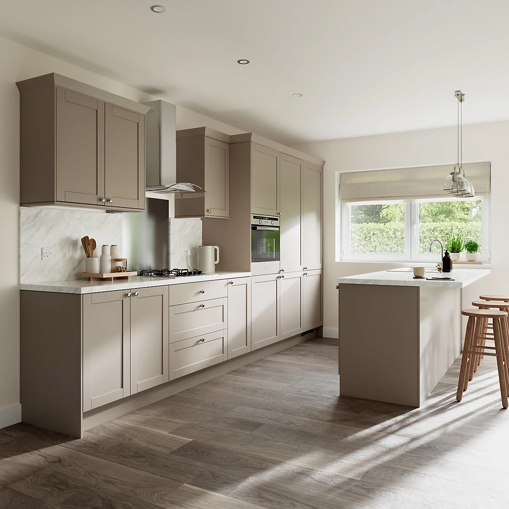 Panou electrocasnice GOODHOME Ashmead, 59.7 x 5.8 cm, bej mat