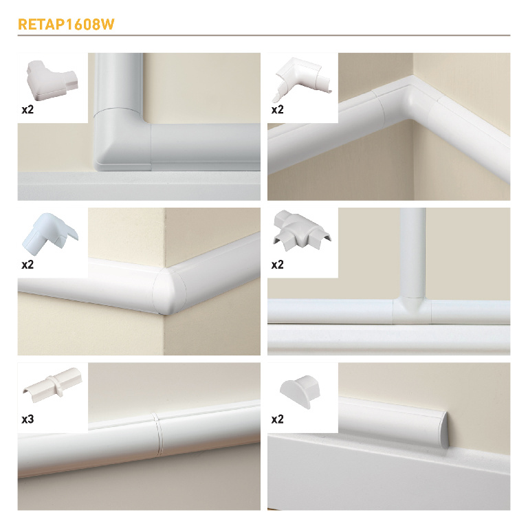 Set mixt accesorii fixare canal  D-Line
