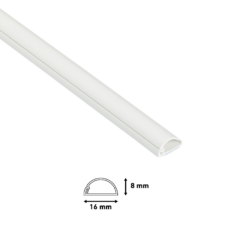 Canal semirotund autoadeziv, 1000 x 16 x 8 mm