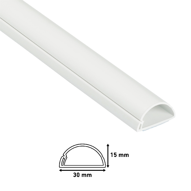 Canal semirotund autoadeziv, 1000 x 30 x 15 mm