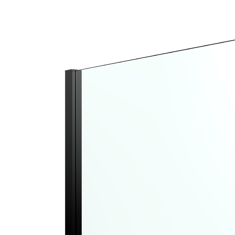 Paravan dus walk-in GoodHome Ledava, 80+45 x 195 cm, profil aluminiu, sticla securizata 8mm, negru