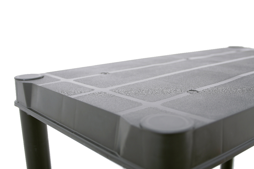 Raft 4 polite, 130 x 61 x 31 cm, plastic, negru