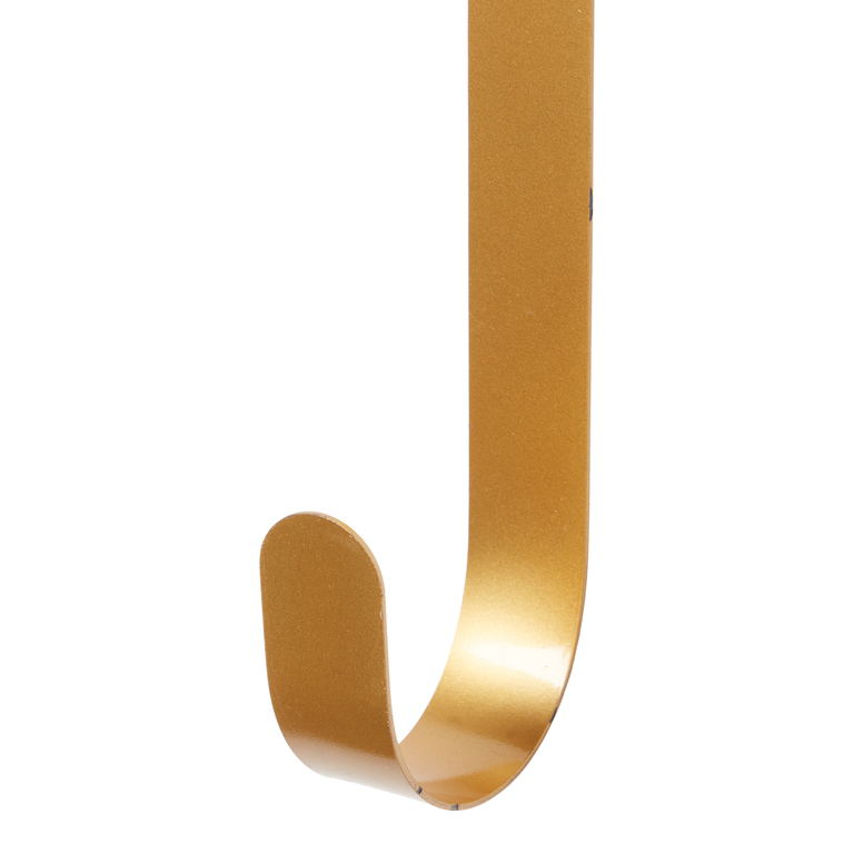 Carlig prindere coronita de Craciun, 37 cm, auriu