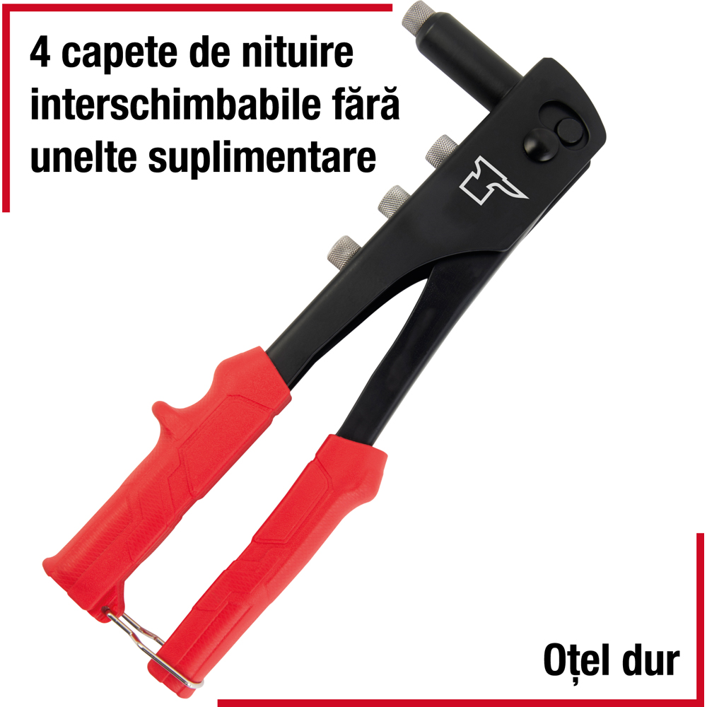 Cleste popnituri FORGE STEEL, rosu