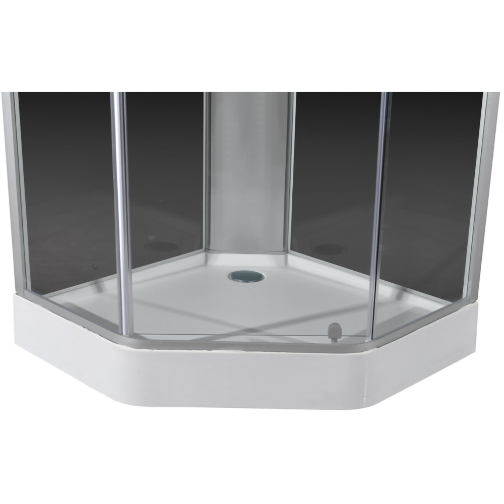 Cabina dus hidromasaj 2300BIS, pentagonala, profil aluminiu, sticla securizata, 85 x 85 x 225 cm, crom