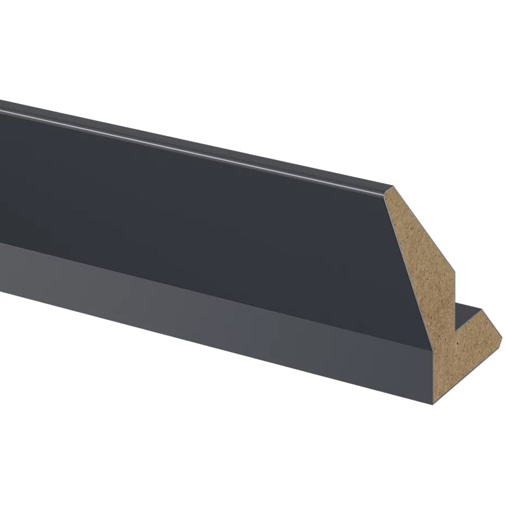 Cornisa bucatarie GOODHOME Ashmead, 240 x 7.5 cm, albastru mat
