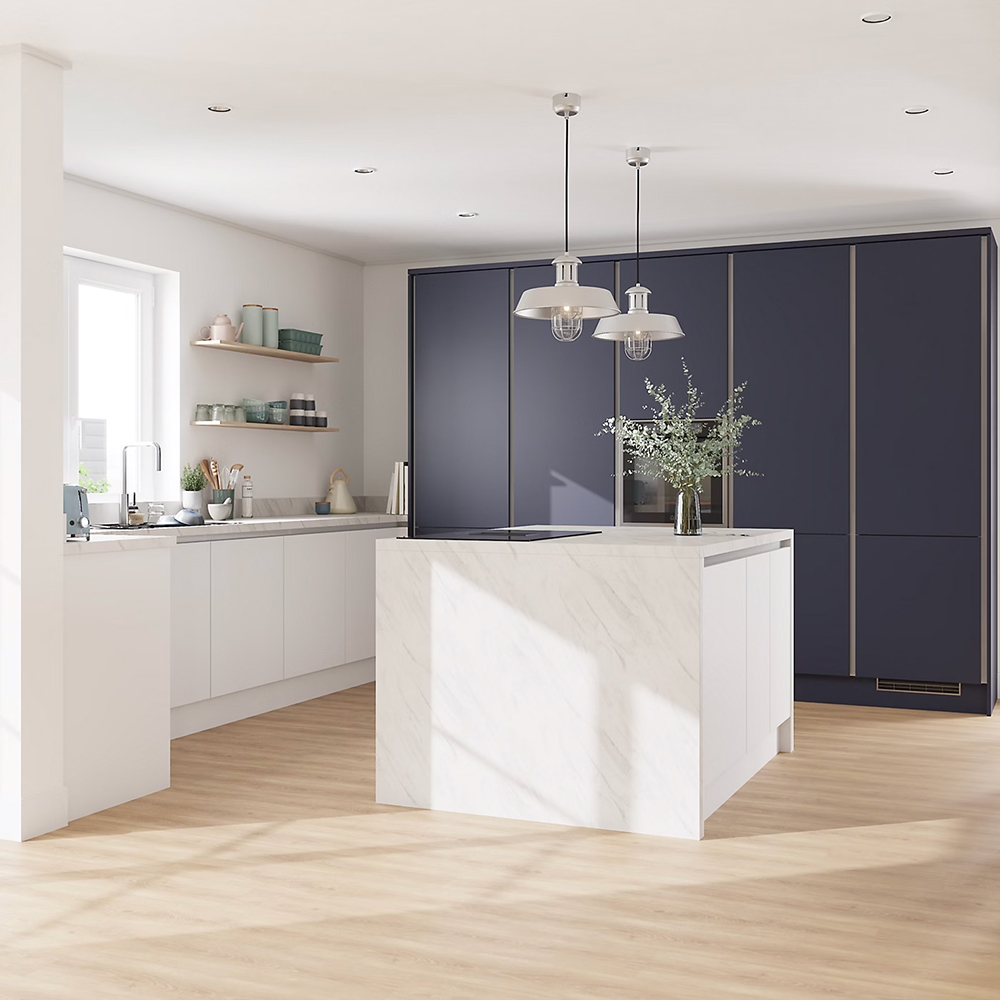 Front usa GOODHOME Stevia, MDF, 60 x 129 x 1.8 cm, alb mat