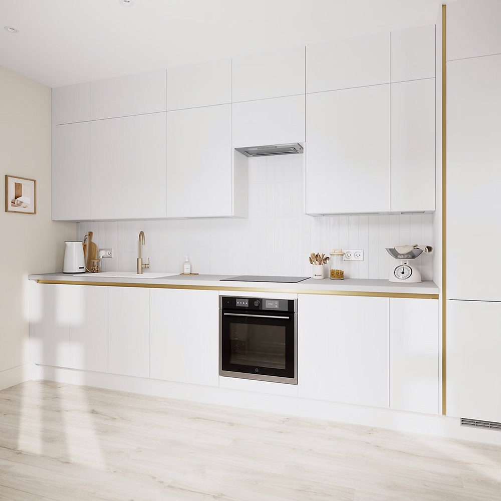Front usa GOODHOME Stevia, MDF, 60 x 129 x 1.8 cm, alb mat