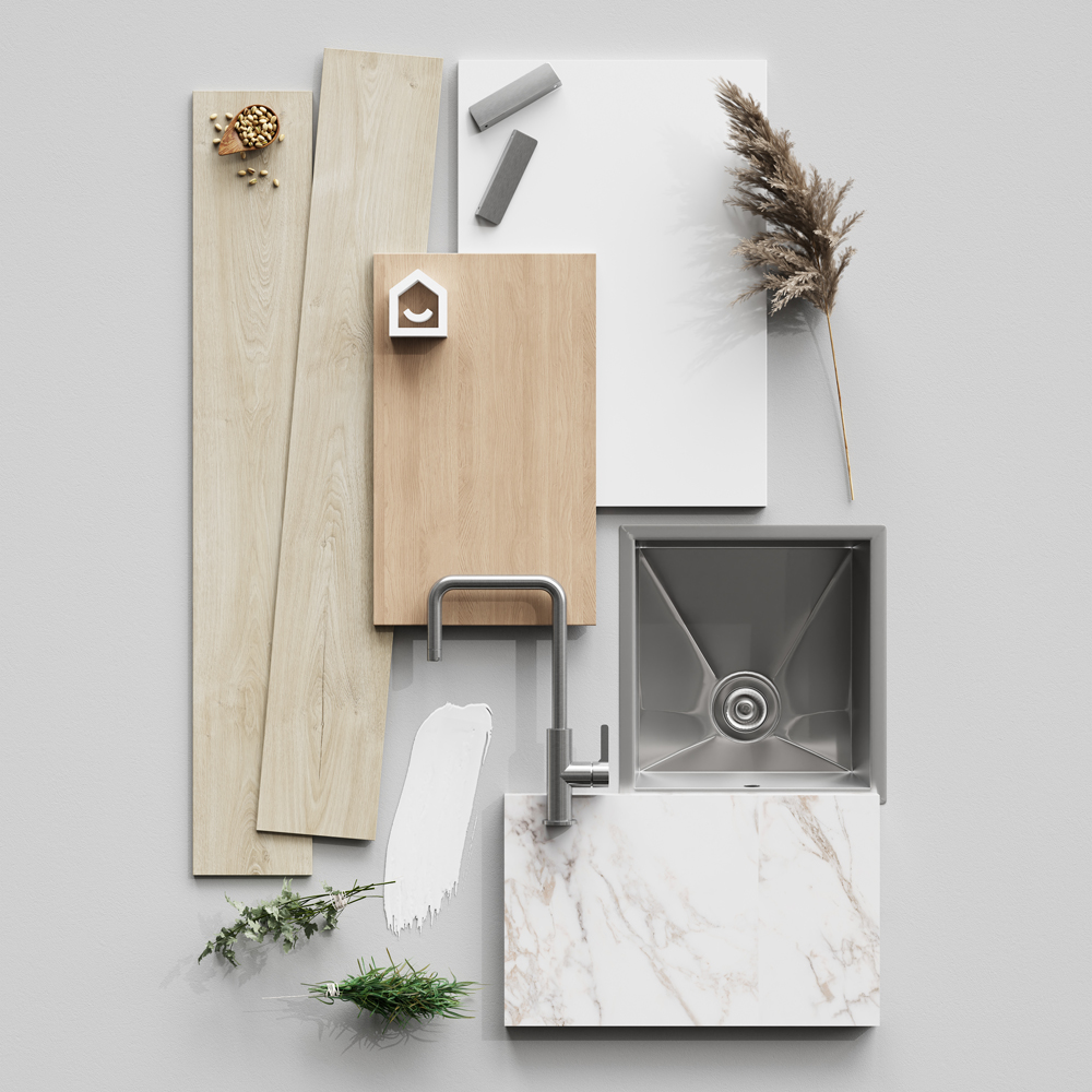 Front usa GOODHOME Stevia, MDF, 40 x 72 x 1.8 cm, alb