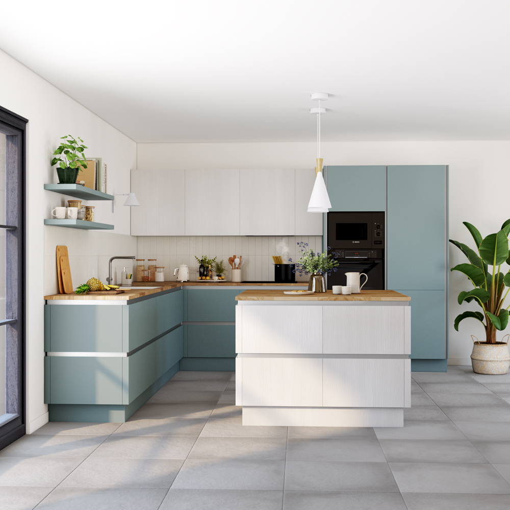 Front usa GOODHOME Stevia, MDF, 40 x 72 x 1.8 cm, alb