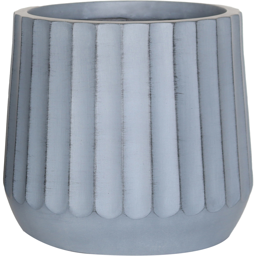 Ghiveci flori VERVE Rib, D 28 cm, albastru