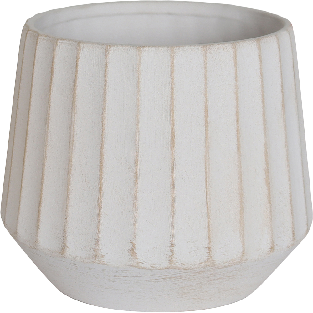Ghiveci flori VERVE, teracota, D 16 cm, bej