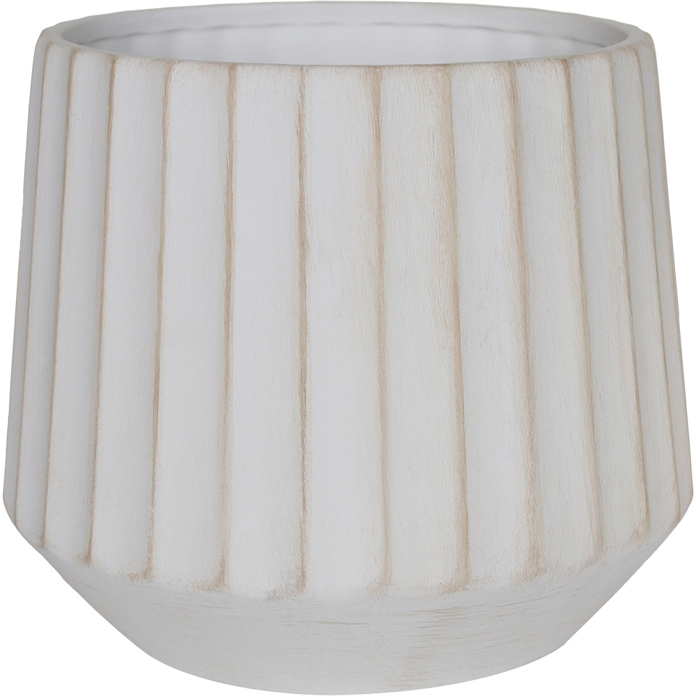 Ghiveci flori VERVE, teracota, D 22 cm, bej