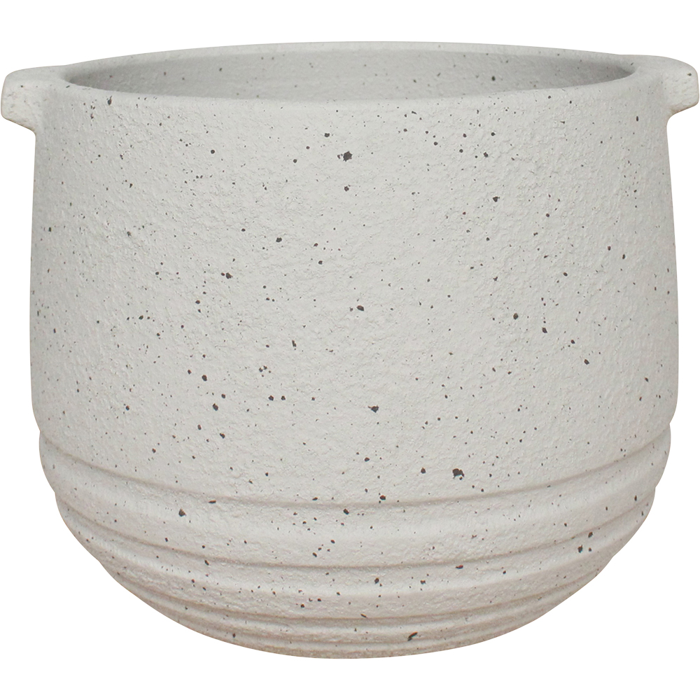 Ghiveci flori VERVE, argila, D 21 cm, crem