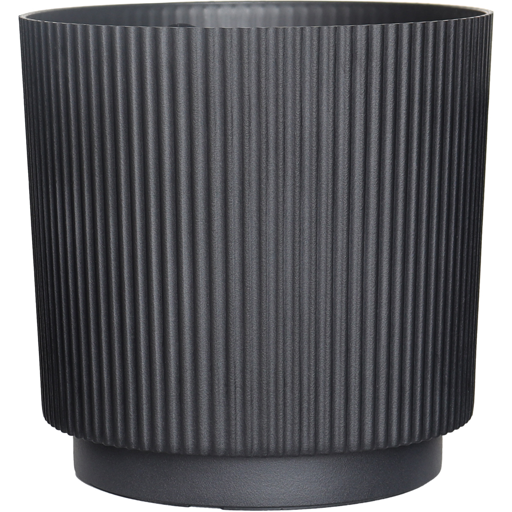 Ghiveci flori VERVE Cilindric, D 30 cm, negru