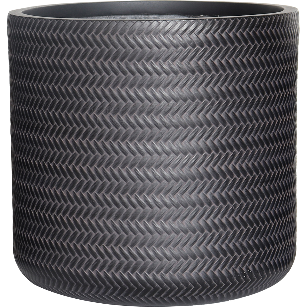 Ghiveci flori VERVE Rattan, D 36 cm, negru