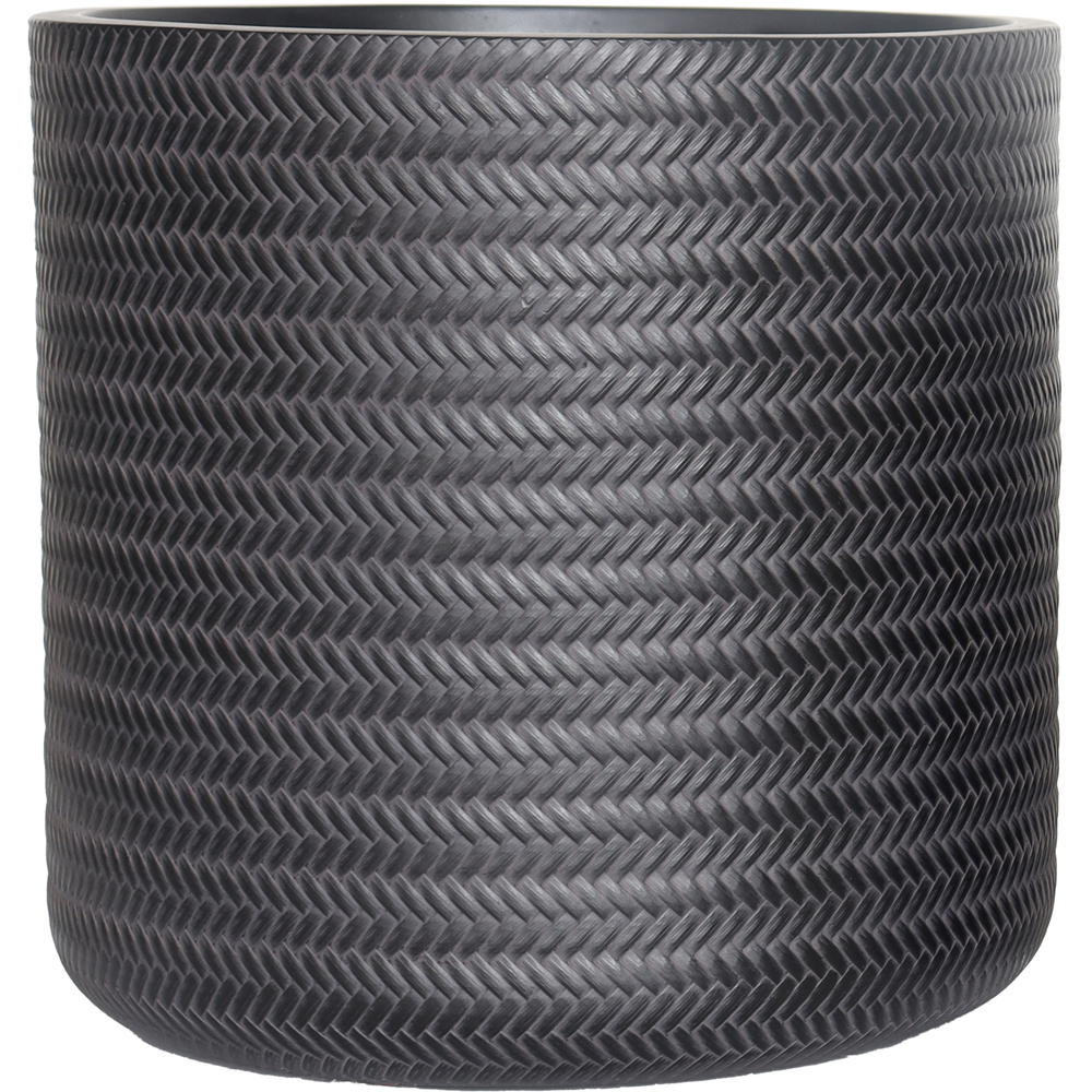 Ghiveci flori VERVE Rattan, D 43 cm, negru