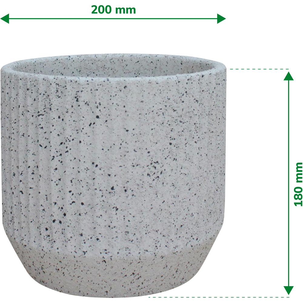Ghiveci flori VERVE, lut, D 20 cm, crem