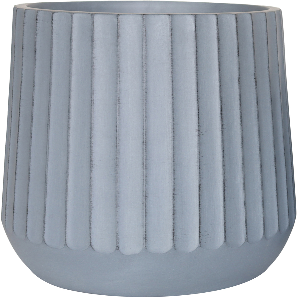 Ghiveci flori VERVE Rib, D 37 cm, albastru
