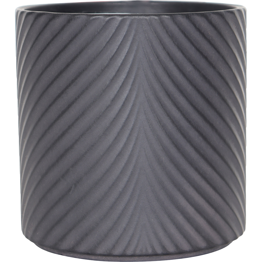 Ghiveci flori VERVE, teracota, D 13 cm, negru