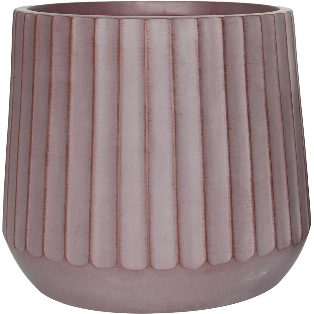 Ghiveci flori VERVE Rib, D 37 cm, rosu