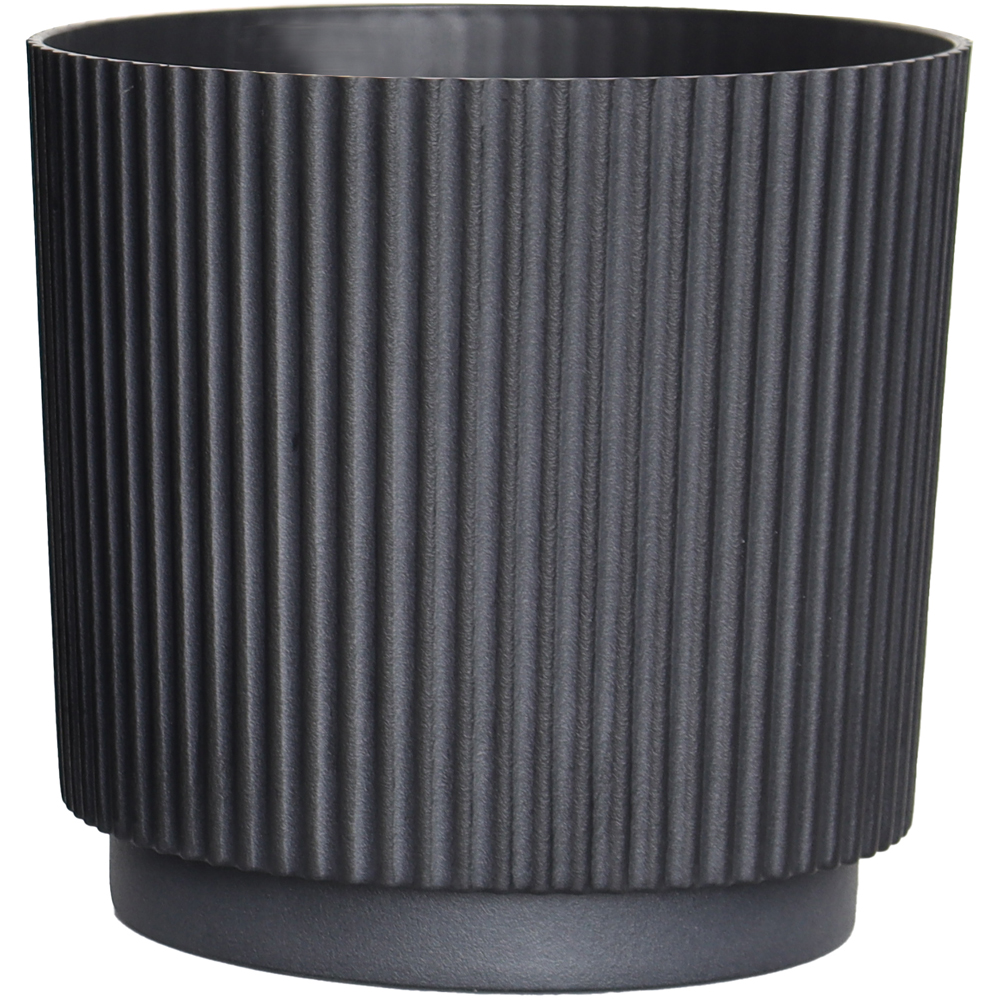 Ghiveci flori VERVE Cilindric, D 25 cm, negru