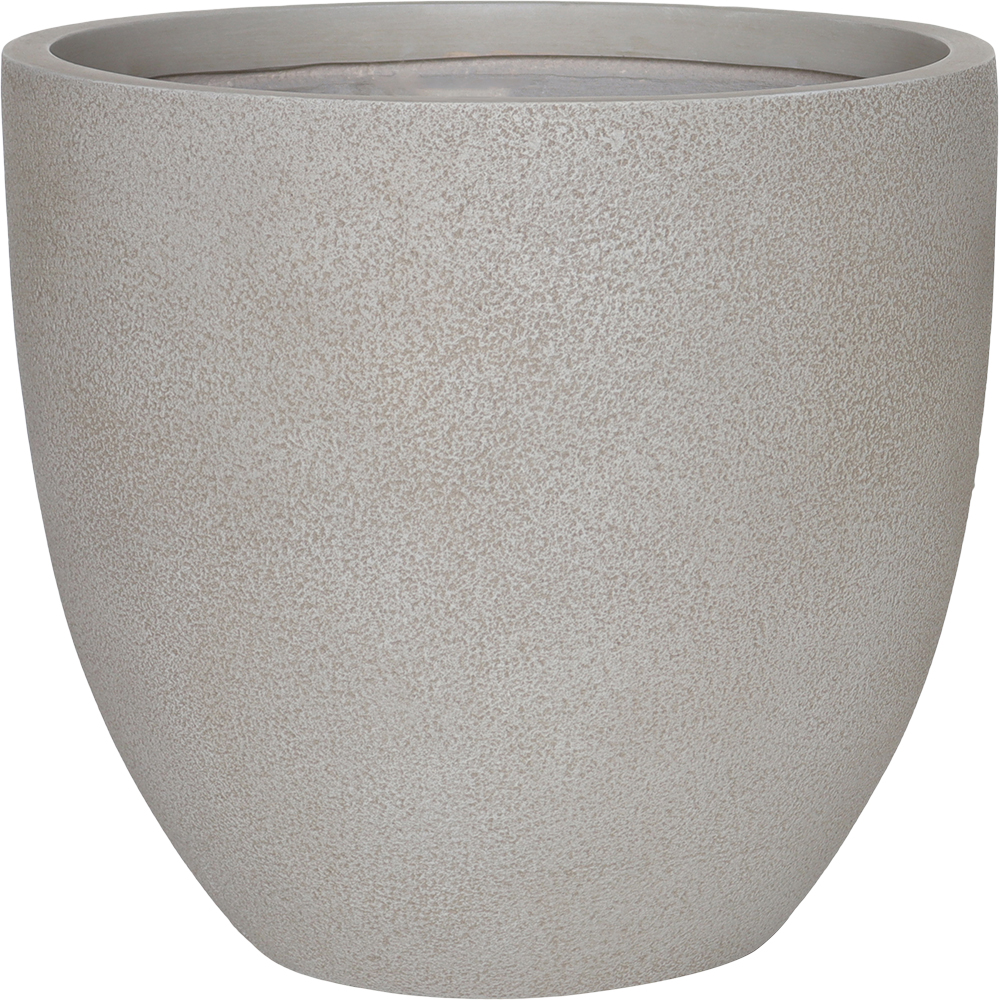 Ghiveci flori VERVE, fibra de lut, D 37 cm, natur
