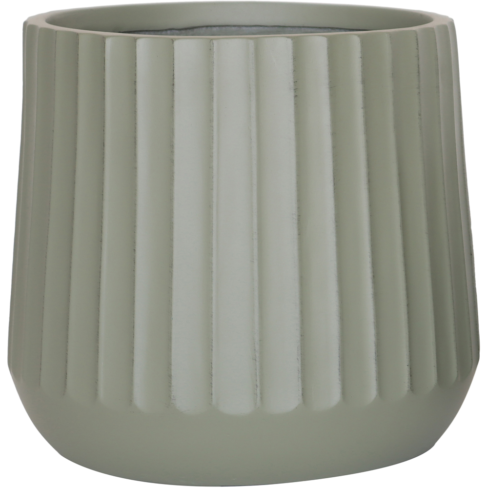 Ghiveci flori VERVE Rib, D 37 cm, verde