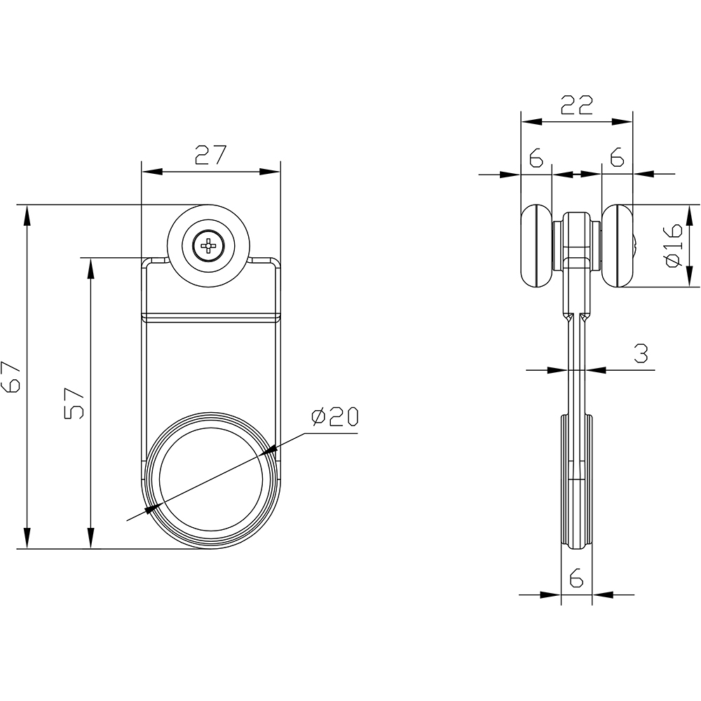 Roti pentru pergola KLIKSTROM Alize, negru