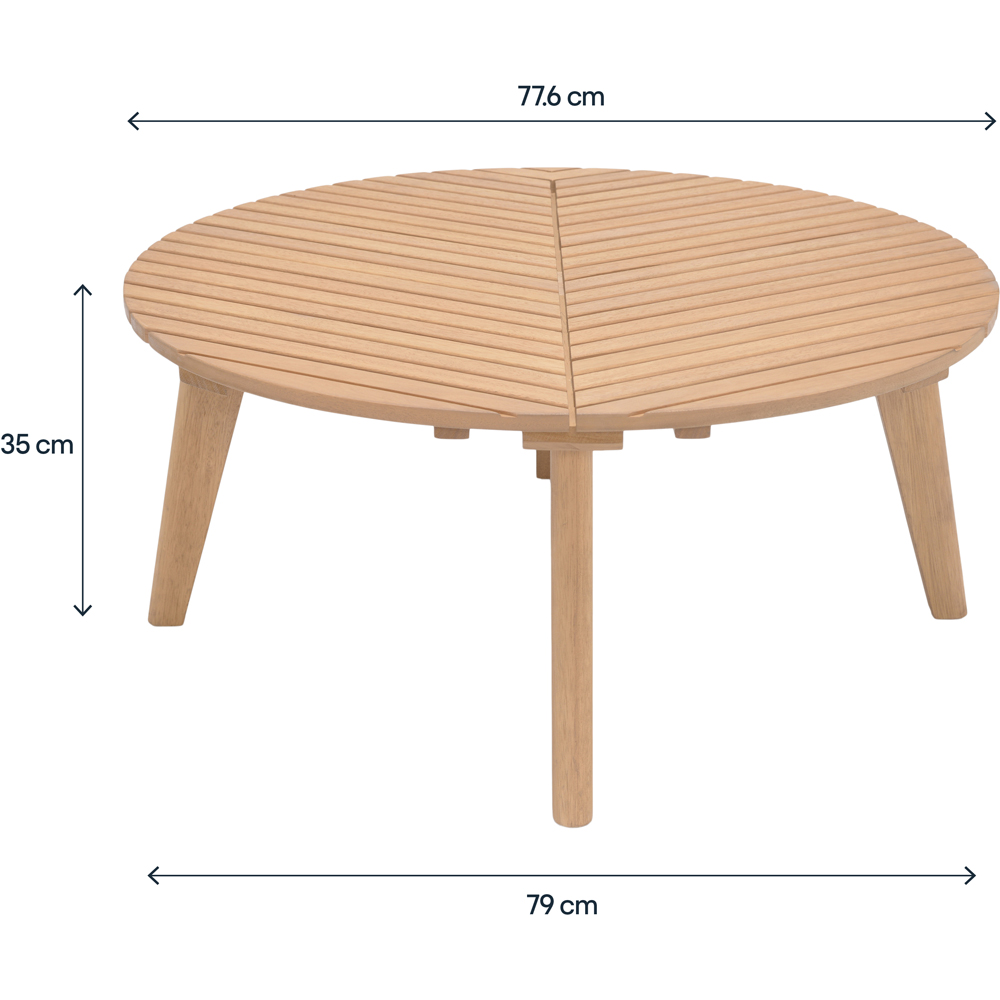 Set mobilier gradina GOODHOME Hania, 4 piese, crem