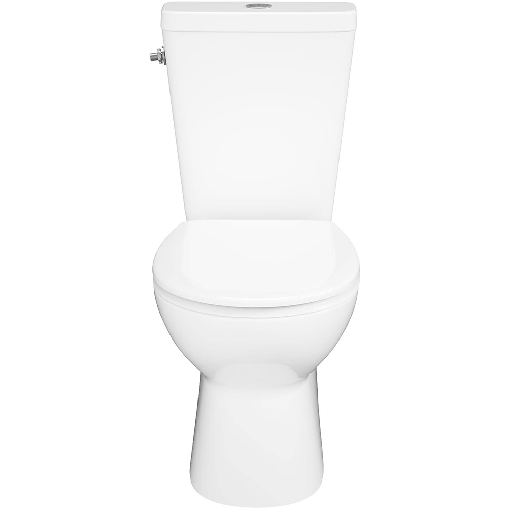 Set vas WC si rezervor GOODHOME Tasi, ceramica, evacuare orizontala, capac SoftClose, alb