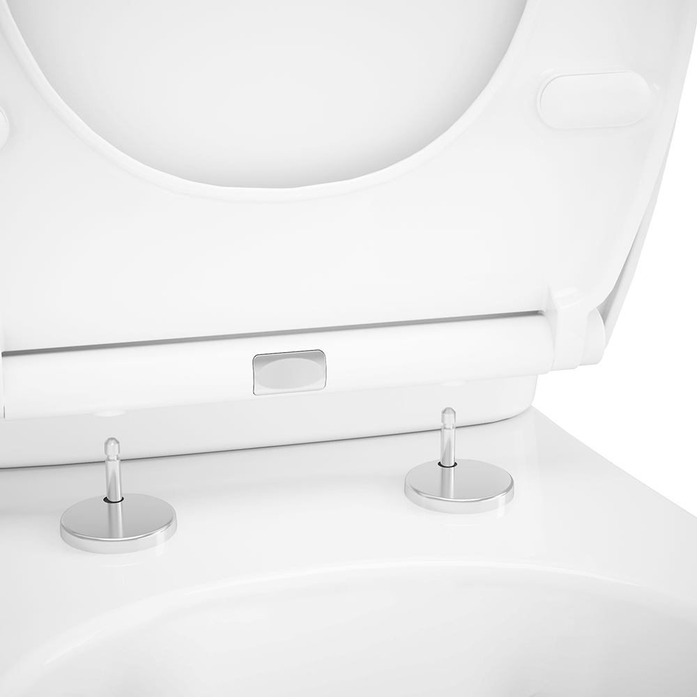 Set vas WC si rezervor GOODHOME Tasi, ceramica, evacuare orizontala, capac SoftClose, alb