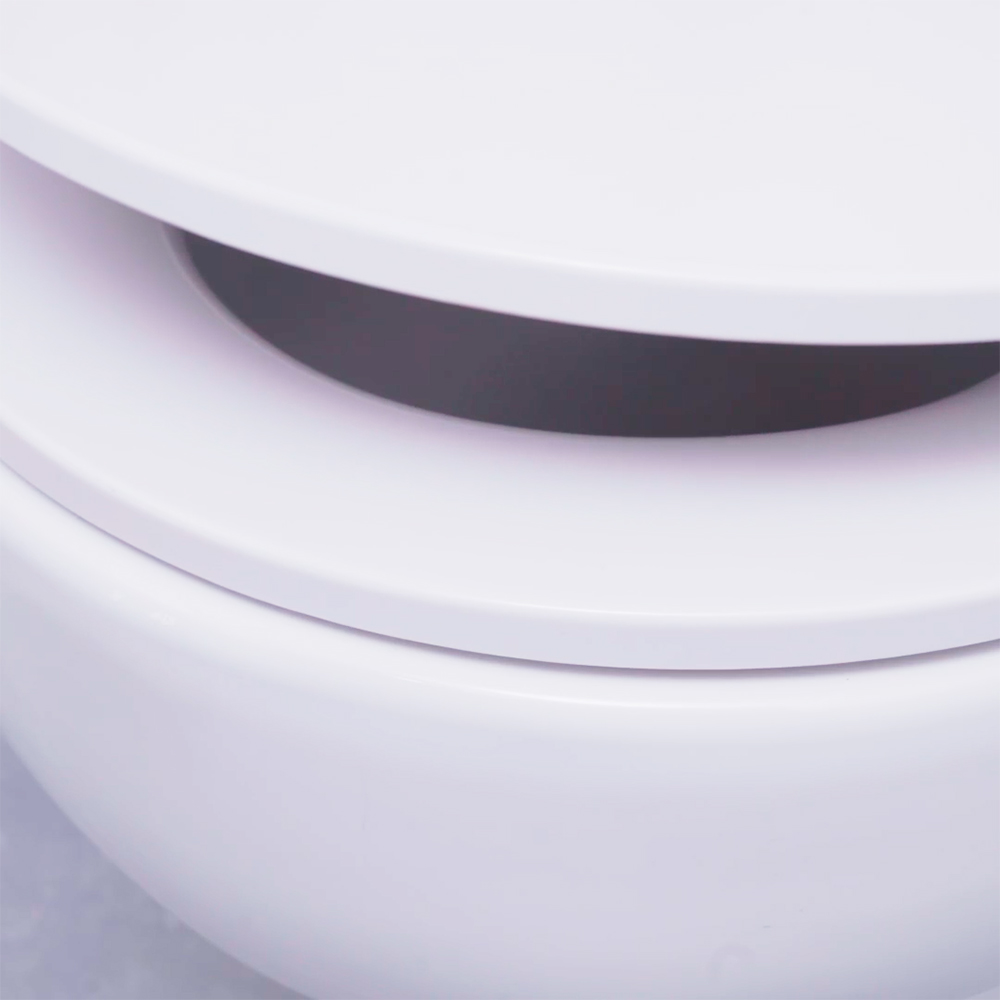 Set vas WC si rezervor GOODHOME Tasi, ceramica, evacuare orizontala, capac SoftClose, alb