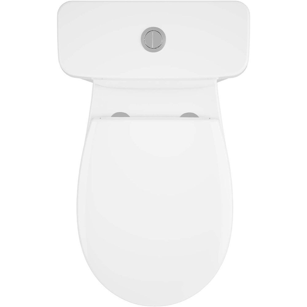 Set vas WC GOODHOME Tasi, ceramica, evacuare verticala, rezervor 3-4.5 l, capac SoftClose, alb
