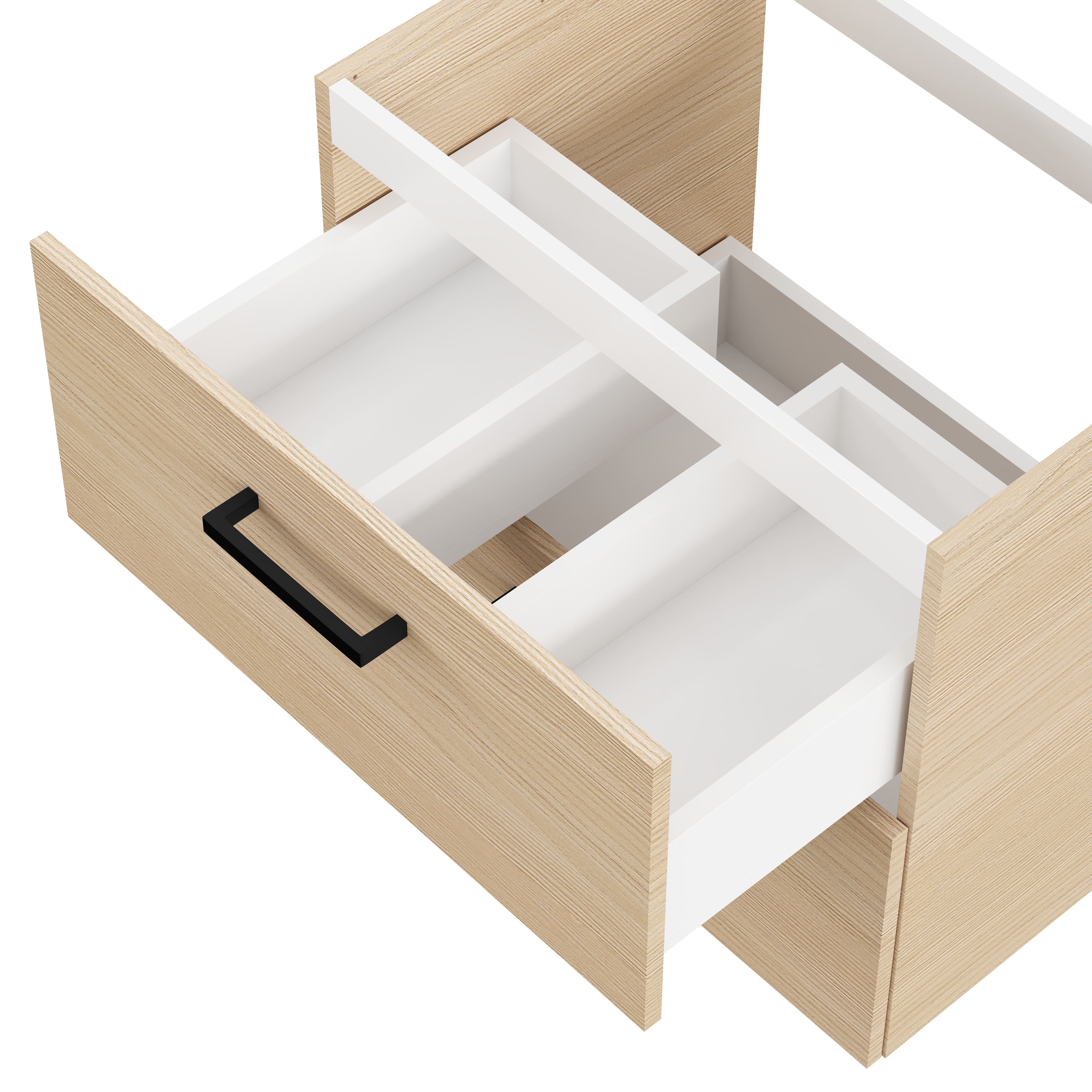 Baza pentru lavoar Pyxis, suspendata, decor stejar, 60 cm