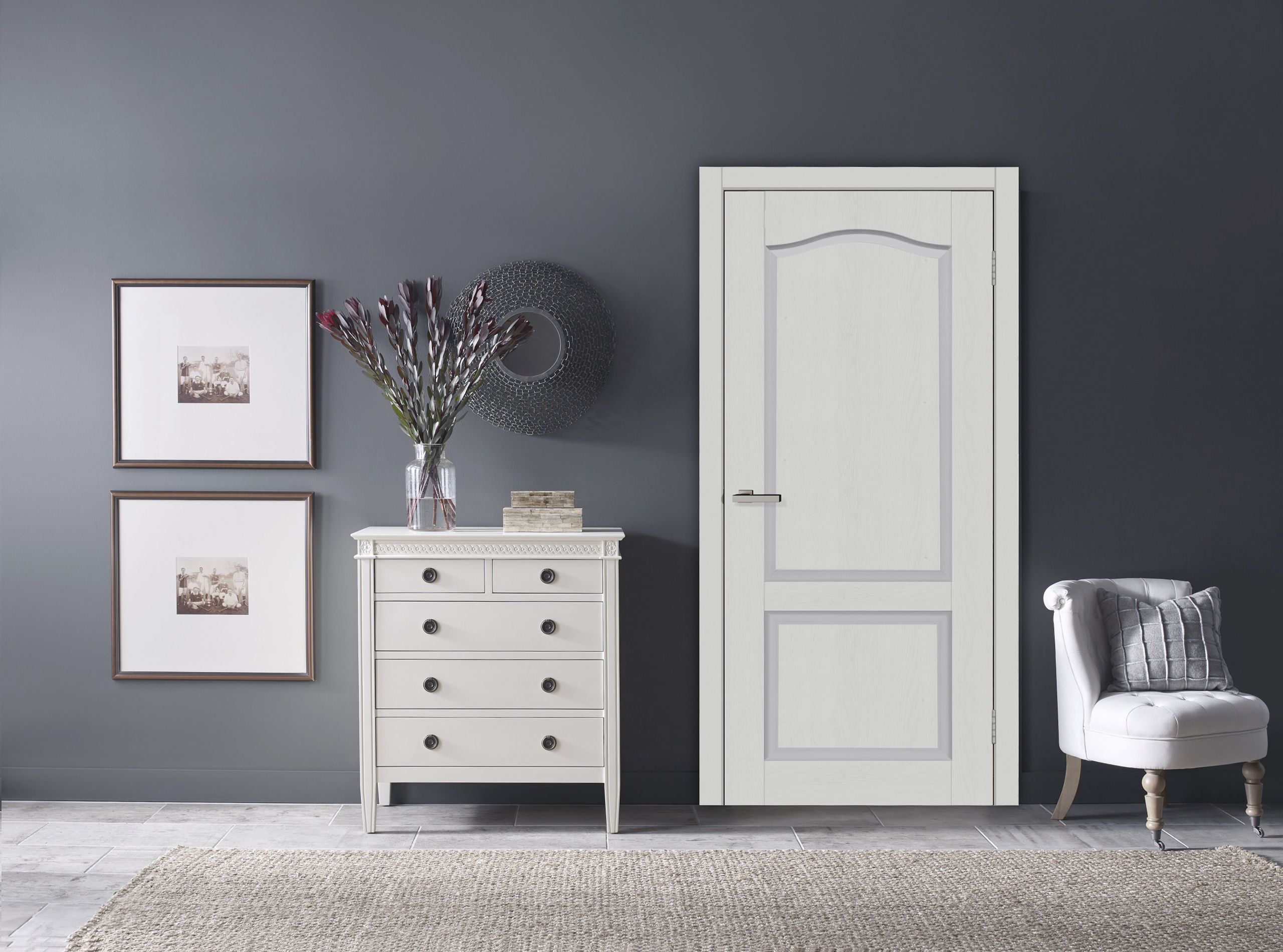 Usa interior Classic, fara geam, reversibila, MDF, 70 x 205 cm, alb