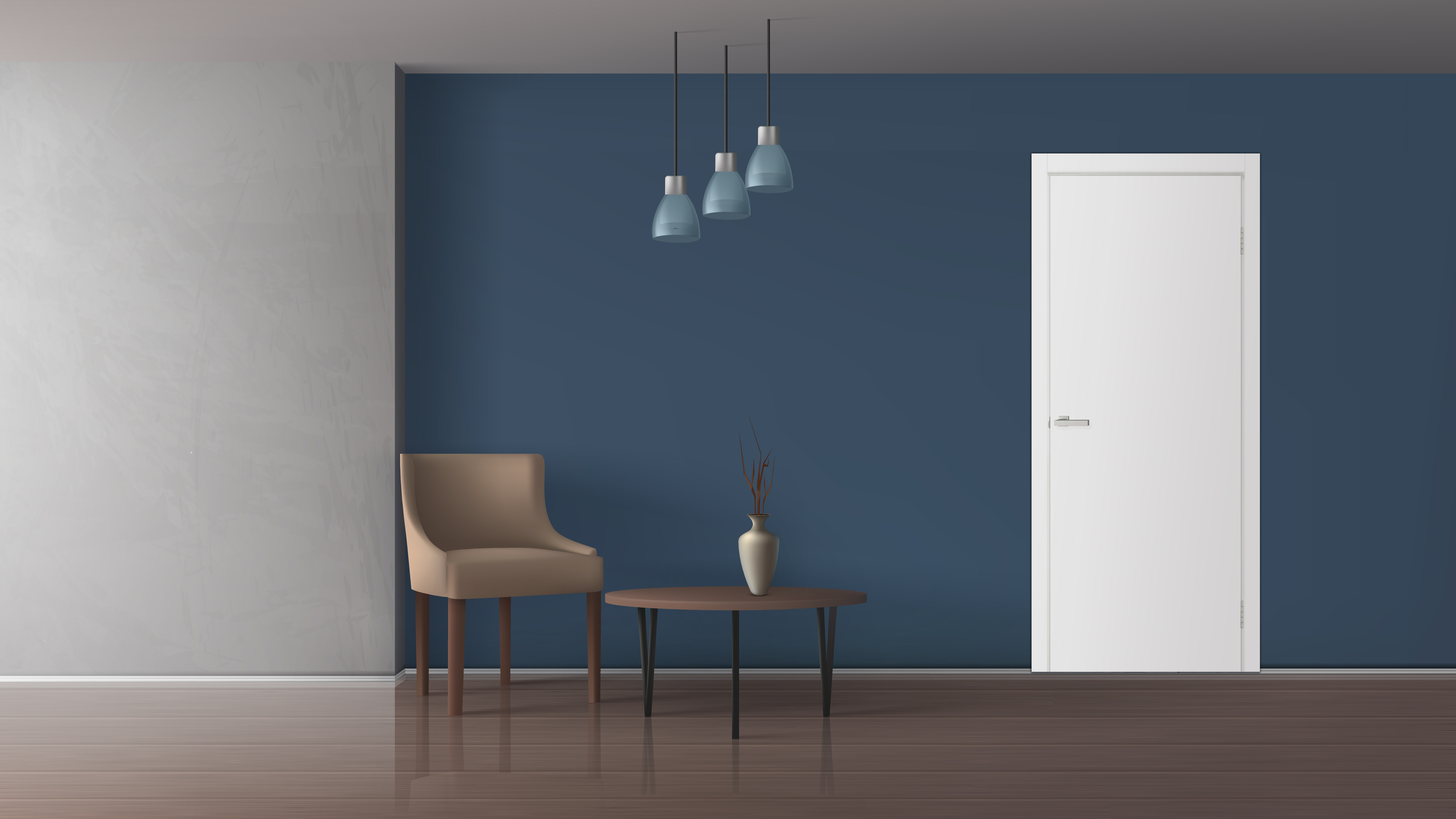 Usa interior Eco, fara geam, reversibila, MDF, 80 x 205 cm, alb