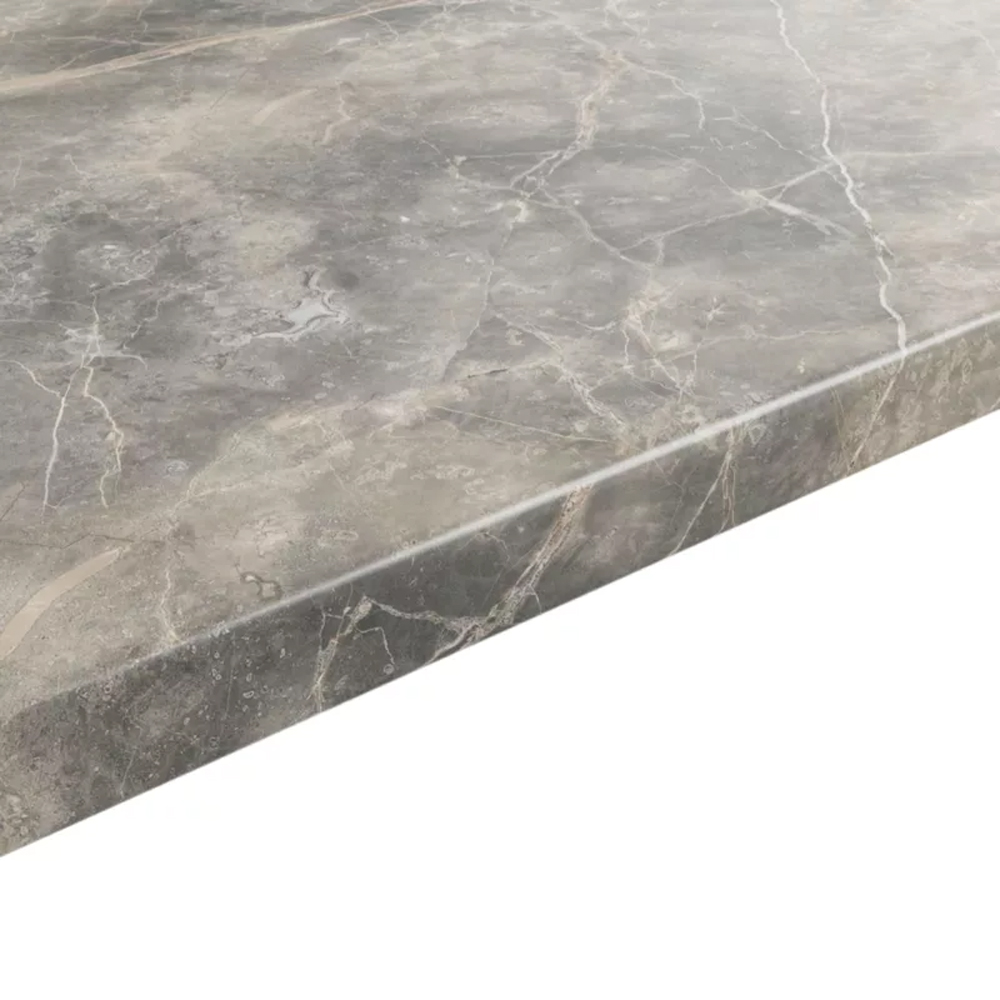 Blat bucatarie GOODHOME Berberis, PAL, 300 x 62 x 3.8 cm, gri marmura