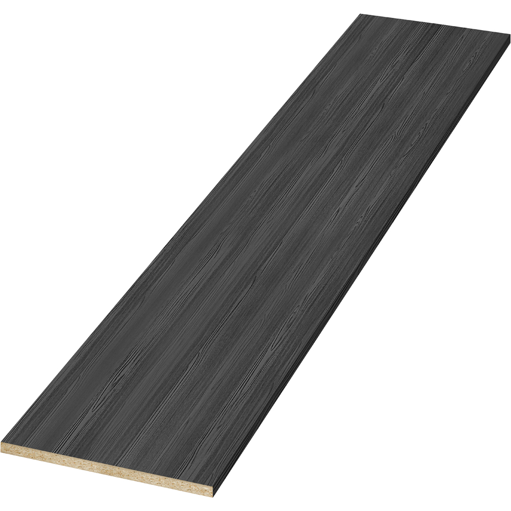 Blat bucatarie GOODHOME Linea, PAL, 300 x 62 x 3.8 cm, negru