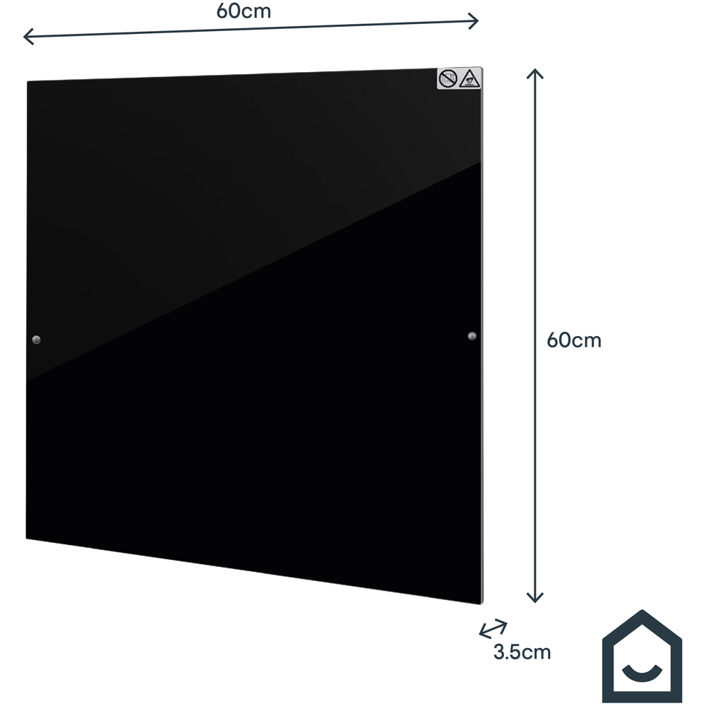 Panou radiant infrarosu GoodHome Basilisk G0606B, 320W, Telecomanda, negru